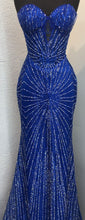 Load image into Gallery viewer, Wholesale Strapless Sequin Corset Evening Gown Formal Prom Dress By LA2195