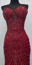 Load image into Gallery viewer, Wholesale Strapless Sequin Corset Evening Gown Formal Prom Dress By LA2195