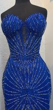 Load image into Gallery viewer, Wholesale Strapless Sequin Corset Evening Gown Formal Prom Dress By LA2195