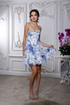Load image into Gallery viewer, LA Merchandise LA2215 Tier Sweetheart Short Cocktail Dress Floral Print HOCO Party Dress