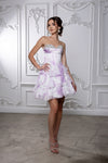Load image into Gallery viewer, LA Merchandise LA2215 Tier Sweetheart Short Cocktail Dress Floral Print HOCO Party Dress