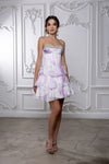 Load image into Gallery viewer, LA Merchandise LA2215 Tier Sweetheart Short Cocktail Dress Floral Print HOCO Party Dress