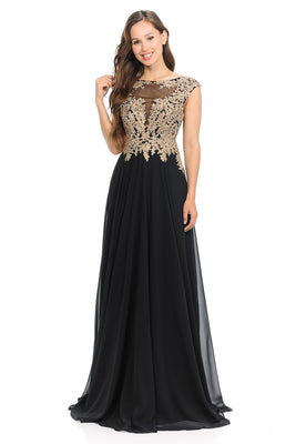Modern Mother Of The Bride Dress - LN8123 - BLACK - LA Merchandise