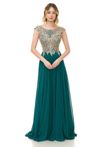 Modern Mother Of The Bride Dress - LN8123 - HUNTER GREEN - LA Merchandise