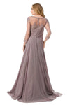 Load image into Gallery viewer, LAHM2723J Wholesale Mother of the Bride A-Line Illusion Lace Gown with 3/4 Sleeves Long Dress - - Mother of the Bride Dress LAH