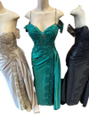 Load image into Gallery viewer, Cold-Shoulder Lace Formal Gown with Floral Appliqué and Draped Satin Evening Gown by PL-1005 - - Prom Dress La Merchandise