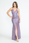 Load image into Gallery viewer, Wholesale Evening Long Dress V-Neck Pleated Formal Gown By LAF5302 - PURPLE - Dress LAF