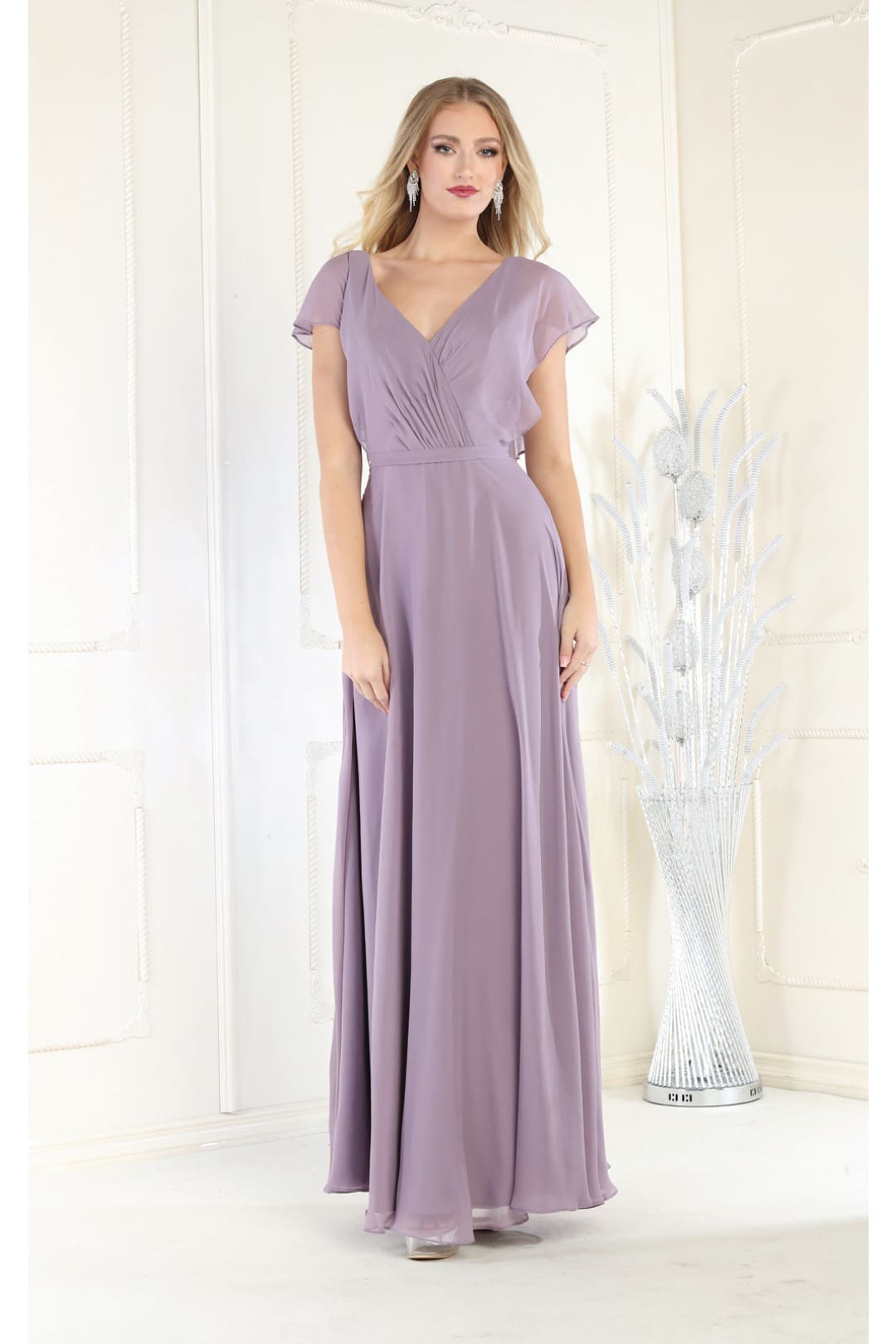 Plus Size Mother Of The Bride Dress - LA1917 - MAUVE - Dresses LA Merchandise