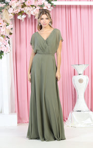 Plus Size Mother Of The Bride Dress - LA1917 - OLIVE - Dresses LA Merchandise