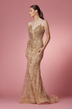 Load image into Gallery viewer, LA Merchandise LAXR282-1 Exposed Lace up Back Mermaid Evening Dress - - Dress LA Merchandise