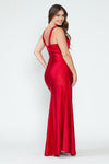 Load image into Gallery viewer, Wholesale Bridesmaid Dress V-Neck Ruched Red Carpet Gown By LAF5319 - - Dress LAF