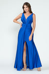 Load image into Gallery viewer, Wholesale Bridesmaid Dress V-Neck Ruched Red Carpet Gown By LAF5319 - ROYAL BLUE - Dress LAF