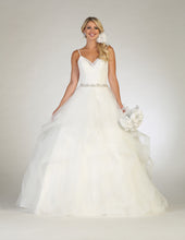 Load image into Gallery viewer, LA Merchandise LA7644 V Neck A Line Wholesale Ivory Wedding Gown
