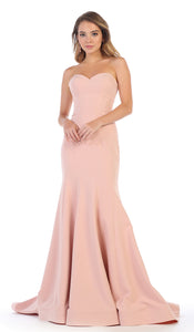 Strapless Bridesmaid Dress - LA7703 - Dusty Rose - LA Merchandise