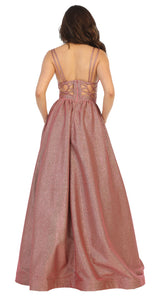 Shoulder straps long Ity dress with side pockets - LA7748