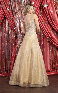 LA Merchandise LA7927 Embroidered Bodice Pageant Gown
