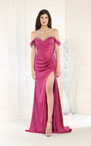 LA Merchandise LA7971 Satin Prom Gown