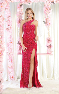 LA Merchandise LA7978 Sequined Gala Gown