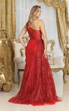Load image into Gallery viewer, LA Merchandise LA8010 One Shoulder Feathers Formal Plus Size Gown