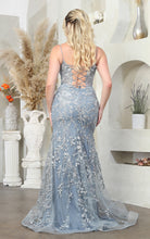 Load image into Gallery viewer, LA Merchandise LA8046 Corset Back Embroidered Plus Size Formal Gown