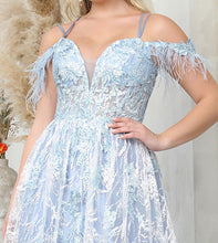 Load image into Gallery viewer, LA Merchandise LA8070 Glitter A-line Strappy Back Pageant Gown