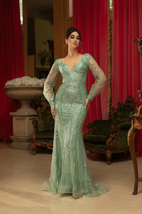 LA Merchandise LA8125 Sequin V-Neck Red Carpet Wholesale Long Gown