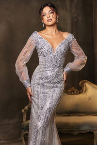 LA Merchandise LA8125 Sequin V-Neck Red Carpet Wholesale Long Gown