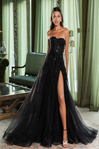 LA Merchandise LA8135 Sexy Strapless Beaded Wholesale Long Prom Dress