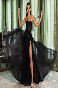 LA Merchandise LA8135 Sexy Strapless Beaded Wholesale Long Prom Dress