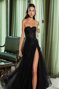 LA Merchandise LA8135 Sexy Strapless Beaded Wholesale Long Prom Dress