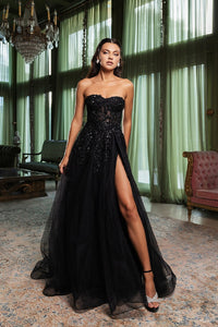 LA Merchandise LA8135 Sexy Strapless Beaded Wholesale Long Prom Dress