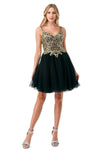 Load image into Gallery viewer, LAHS2757J Wholesale Sleeveless Lace Applique Short Homecoming Dress with Open Back &amp; Tulle Skirt