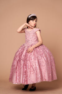 LA Merchandise LAZSCK303 Glitter Detachable Cape Mini Quince Dress - DUSTY ROSE - LA Merchnadise