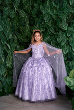 Load image into Gallery viewer, LA Merchandise LAZSCK301 3D Floral Applique Glitter Mini Quince Dress - LILAC - LA Merchnadise