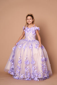 LA Merchandise LAZSCK305 Cold Shoulder Floral Applique Mini 15 Dress