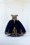 Load image into Gallery viewer, LA Merchandise LAZSCK318 Girls Lace Applique Off Shoulder Glitter Tulle A-Line Gown