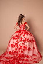 Load image into Gallery viewer, LA Merchandise LAZSCL30005 Off Shoulder 3D Floral 15 Ball Gown - - Dress LA Merchnadise