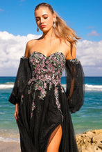 Load image into Gallery viewer, LA Merchandise LAASU070 Detachable Puffy Sleeves A-line Pageant Gown