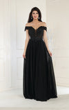 Load image into Gallery viewer, Sexy Off Shoulder Formal Dress - LA1714 - BLACK - LA Merchandise