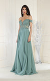 Load image into Gallery viewer, Sexy Off Shoulder Formal Dress - LA1714 - SAGE - LA Merchandise