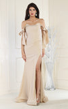 Load image into Gallery viewer, La Merchandise LA1858 Sexy Off The Shoulder Stretchy Bridesmaids Gown - CHAMPAGNE - LA Merchandise