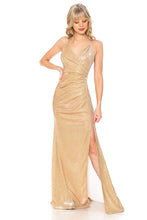 Load image into Gallery viewer, Shiny Prom Formal Gown- LN5222 - ORANGE - LA Merchandise