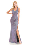 Load image into Gallery viewer, Shiny Prom Formal Gown- LN5222 - PURPLE - LA Merchandise