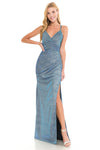 Load image into Gallery viewer, Shiny Prom Formal Gown- LN5222 - ROYAL SILVER - LA Merchandise