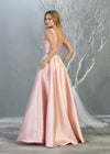 Load image into Gallery viewer, Shoulder straps sequins taffeta ballgown with side pockets- LA1683 - - LA Merchandise