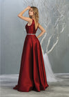 Load image into Gallery viewer, Shoulder straps sequins taffeta ballgown with side pockets- LA1683 - - LA Merchandise
