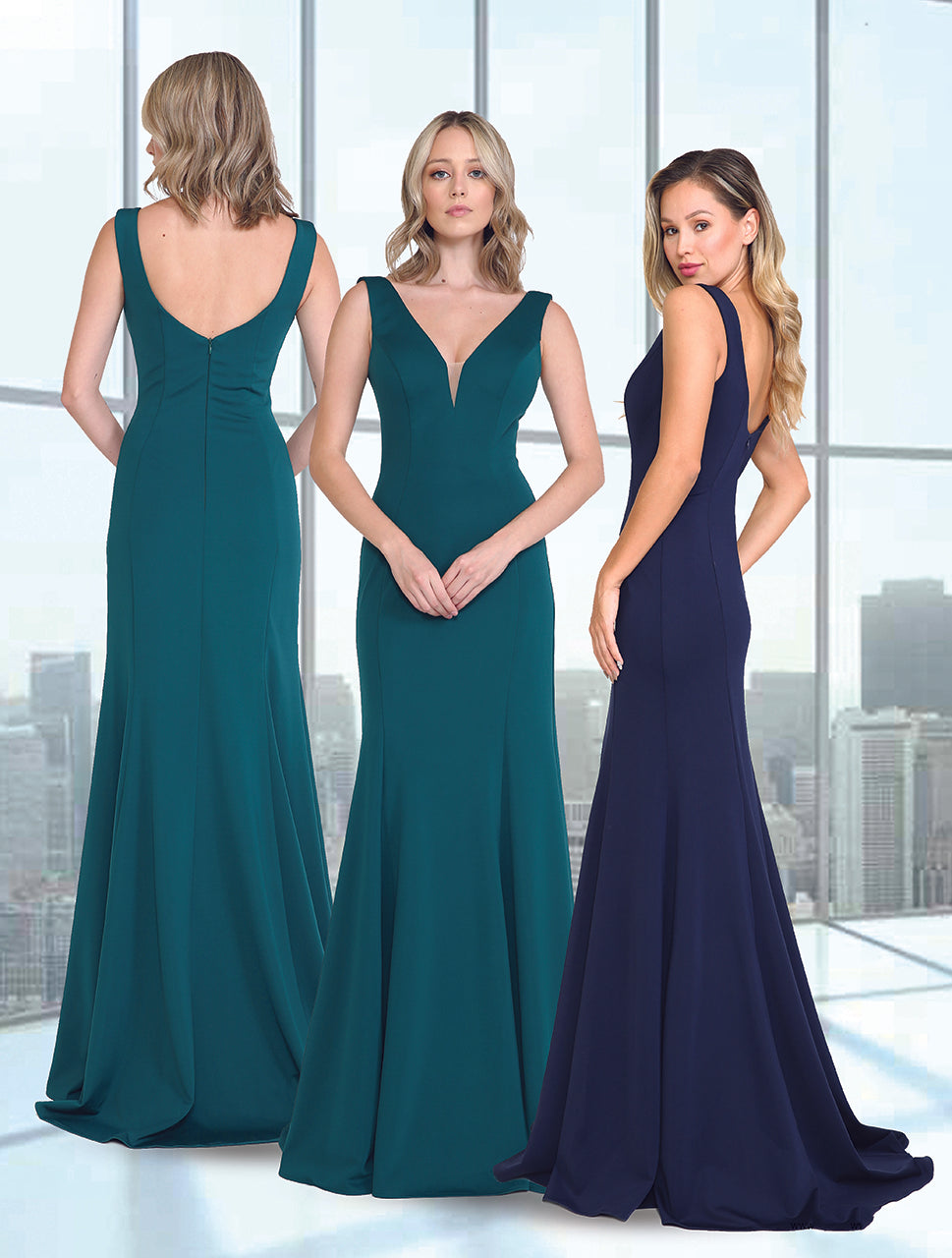 Simple Evening Gown - LAY8152 - - LA Merchandise