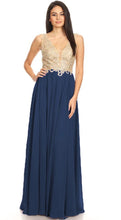 Load image into Gallery viewer, Sleeveless Long Dress SF3076 - NAVY BLUE - Dress LA Merchandise