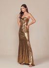 Load image into Gallery viewer, Wholesale Prom Evening Gown Sexy Metallic Sheath Dress by LAXT1499