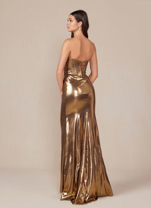Wholesale Prom Evening Gown Sexy Metallic Sheath Dress by LAXT1499